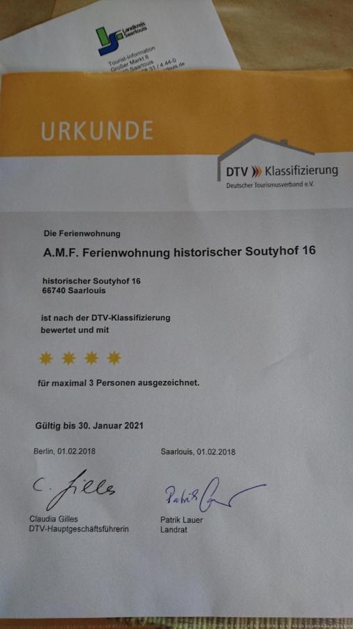 Amf Ferienwohnungen Historischer Soutyhof Saarlouis Exterior foto